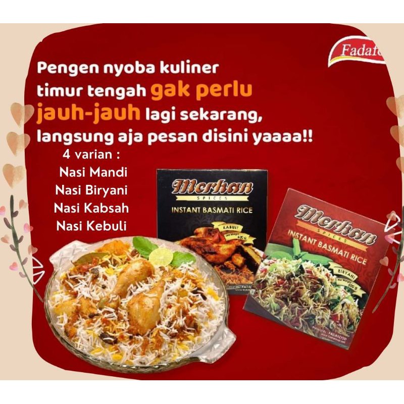 

Merhan beras basmati instant Briyani