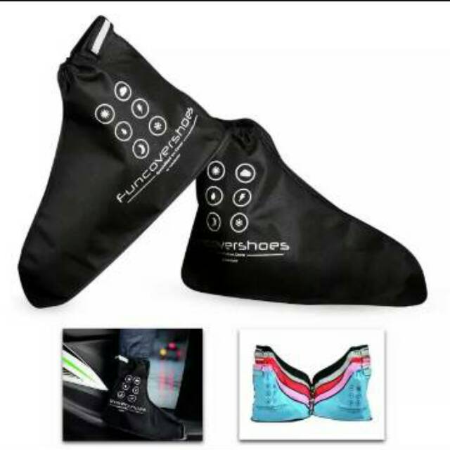 Cover Shoes New FUNCOVER HITAM, Jas Hujan Buat Sepatu