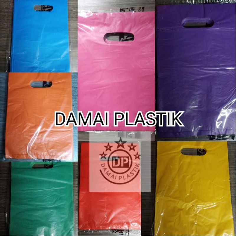Kantong Plastik Pond Packing Shop 25x35 Oval Plong Polos Shoping Bag Plastik Pack Online 25 x 35