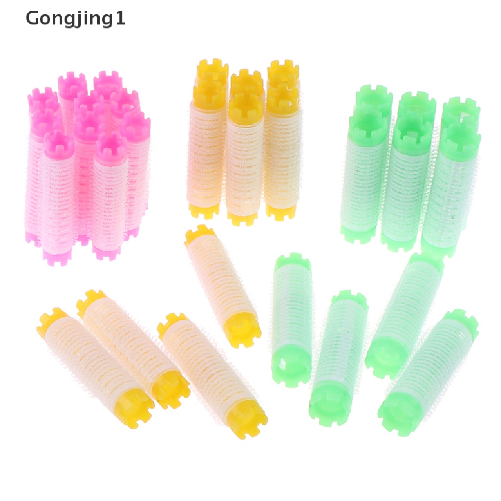 Gongjing1 10pcs / Set Roller Pengeriting Rambut