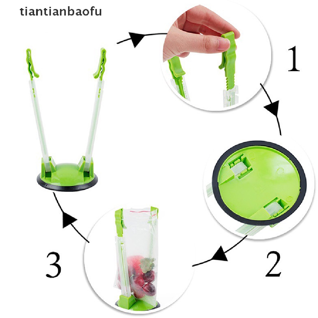 [tiantianbaofu] Adjustable non-slip ziplock bag storage bag clip hands-free sandwich bag rack Boutique