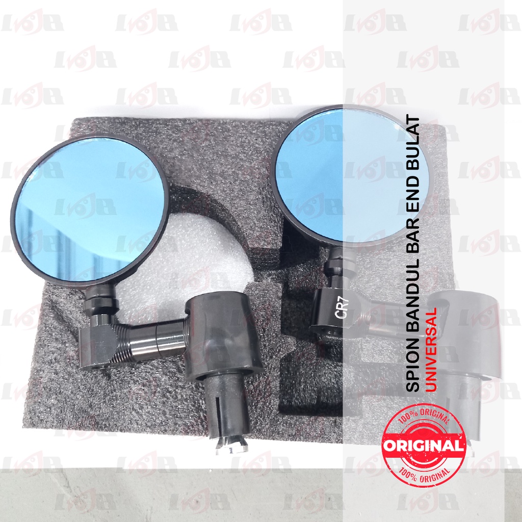 Spion Bandul Jalu Stang Besi Hitam Ring CnC Motor Universal Model Bulat PNP