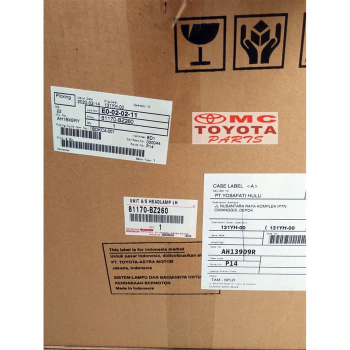 Lampu Depan / Head Lamp Kiri Grand Avanza Xenia 81170-BZ260