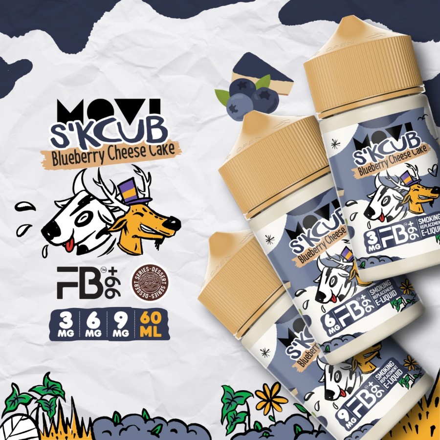 MOVI FB99+ SKCUB BUCKS BAKE BLUEBERRY CHEESECAKE 3MG 6MG 9MG 60ML