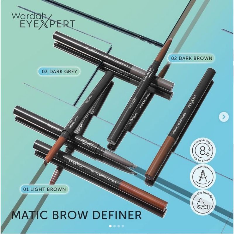 Wardah EyeXpert Eyebrow Pencil Black Brown Blister