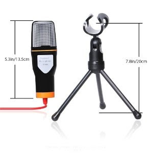 PAKET LIVE STREAMING DAN REKAMAN MIC KONDENSER SF666 [1] + TRIPOD, POP FILTER (FREE SPLITTER+EARPHONE)