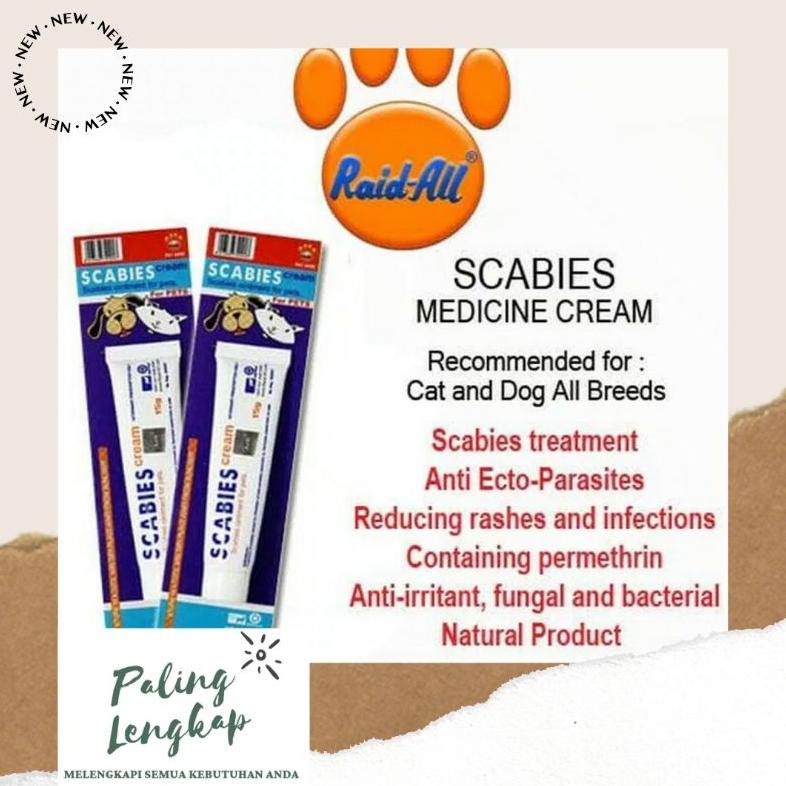 Scabies Cream - Salep Scabies Kucing Anjing Salep Jamur Aman Terjilat
