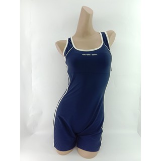  Baju  Renang Wanita  Model  One Piece Warna  Hitam biru  Tua 
