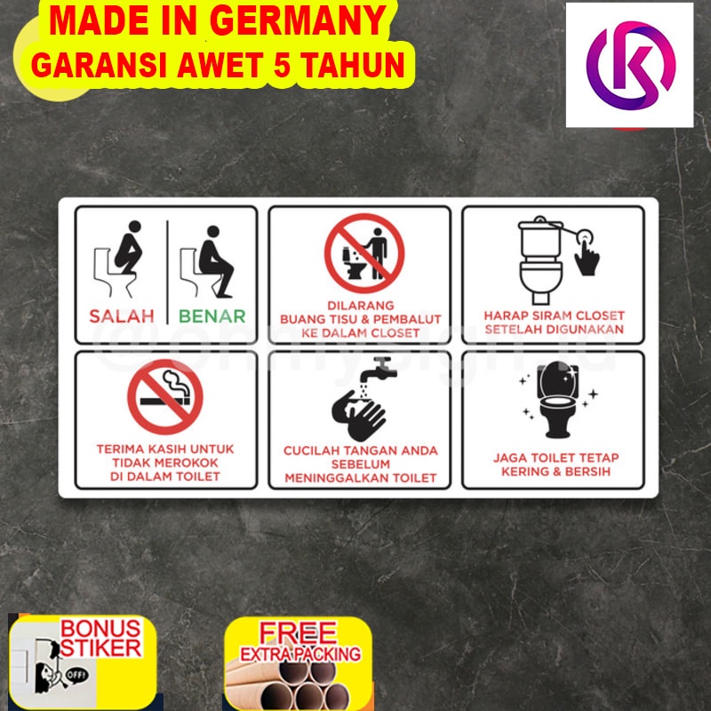 

Murah SIGN AKRILIK HIMBAUAN TOILET | ACRYLIC SIGNAGE TOILET 30x15