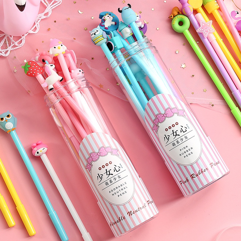 KENSHO Pen Bensia Topper Karet Karakter Lucu Imut Import  / Pulpen Unicorn / BT21/ Alat Tulis