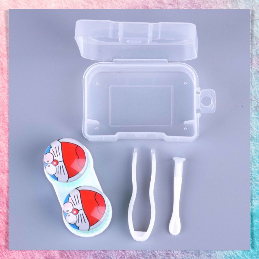 Tempat Soflens Lucu Kontak Lensa Simple Contact Lens Softlens Case 1 Set