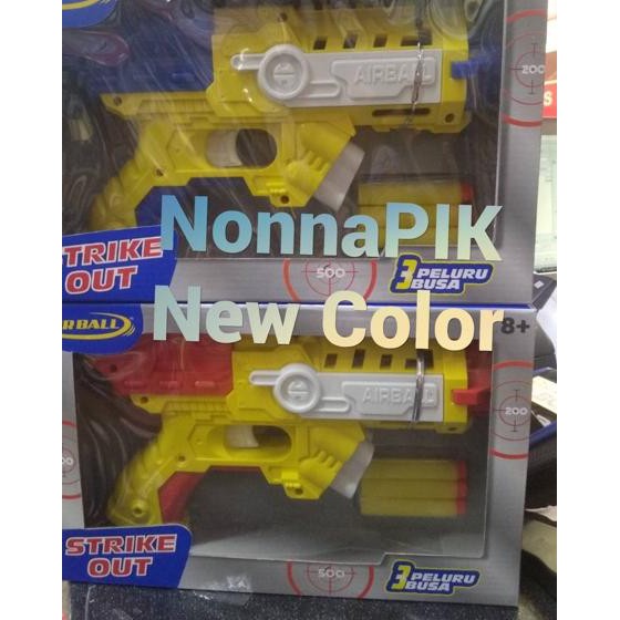 2OV Mainan Pistol Nerf by AIRBALL " Strike Out " .