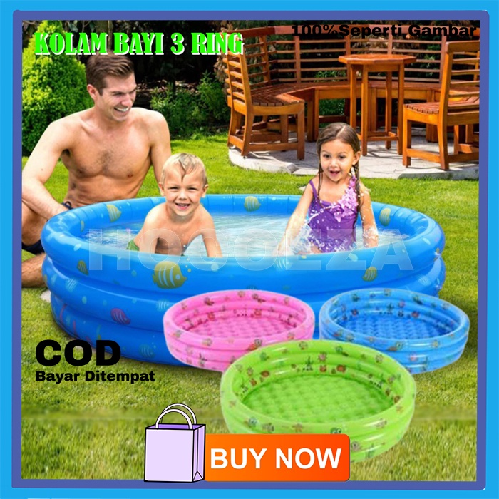 KOLAM RENANG BERMAIN ANAK / KOLAM MANDI BOLA 3 RING OUTDOOR INDOOR  KOLAM RUBBER SWIMMING POOL VA266