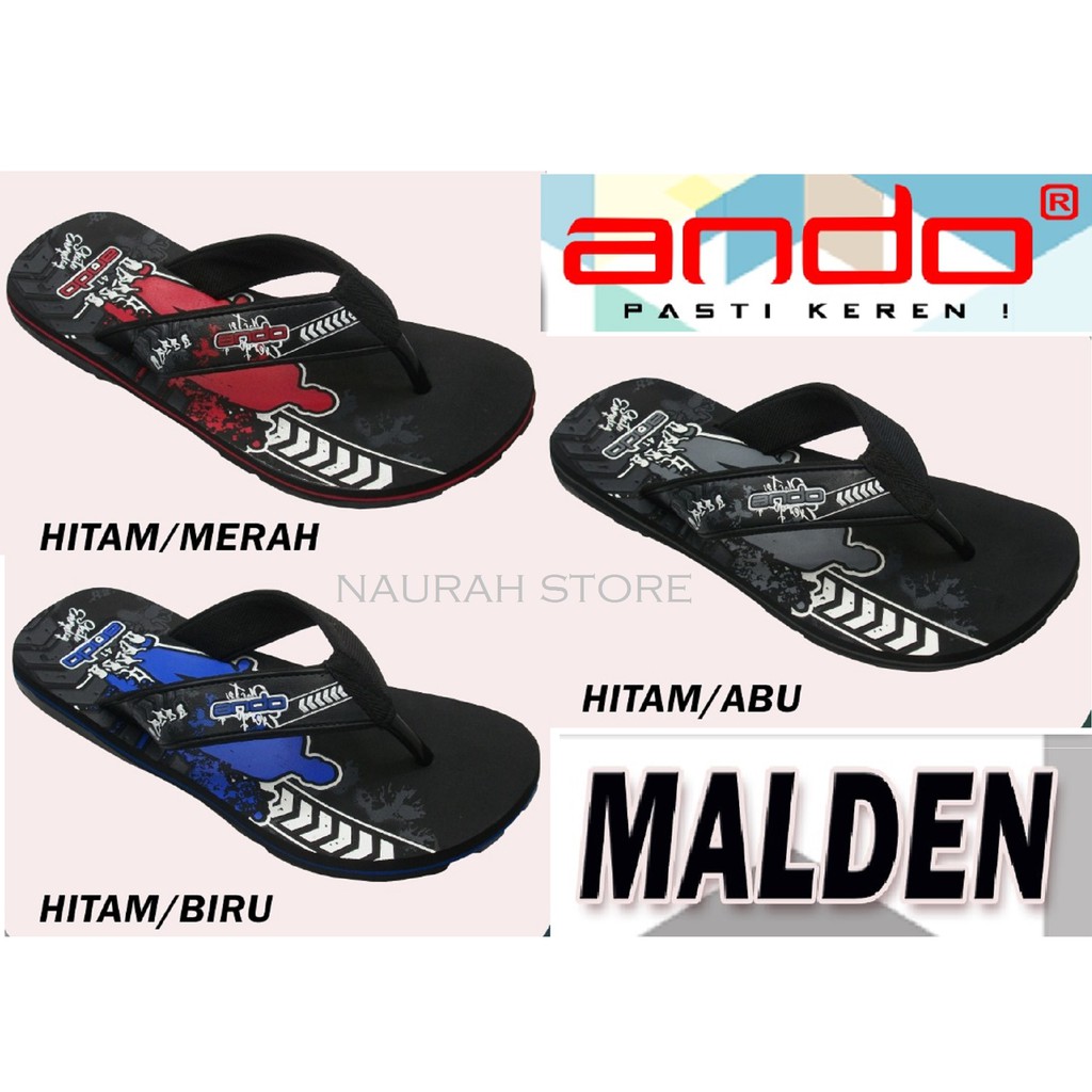 ANDO MALDEN &amp; ALOHA SANDAL JEPIT PRIA MODEL TERBARU KUALITAS IMPORT