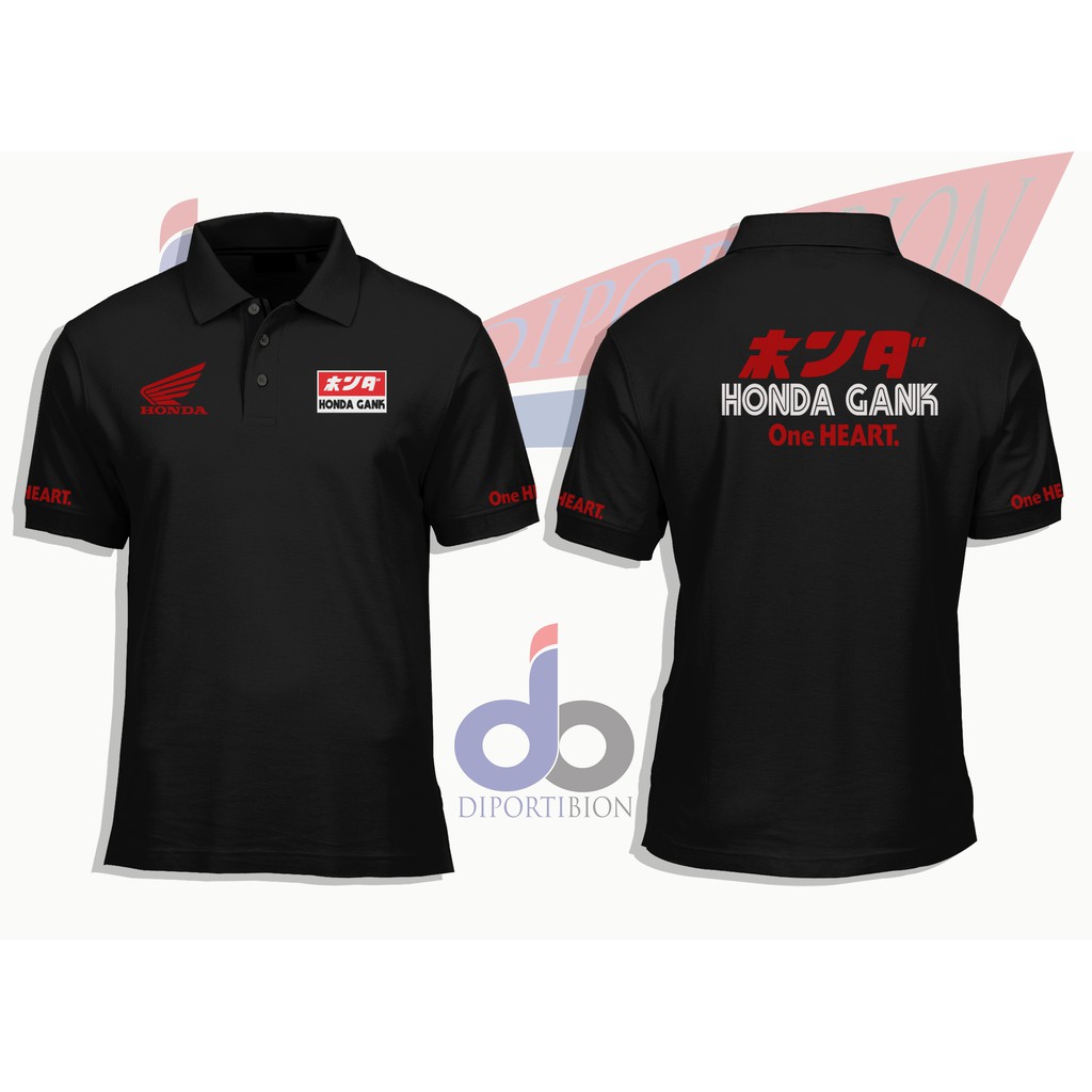 KAOS POLO / KAOS BERKERAH / HONDA GANK, One Heart Honda Logo / Honda