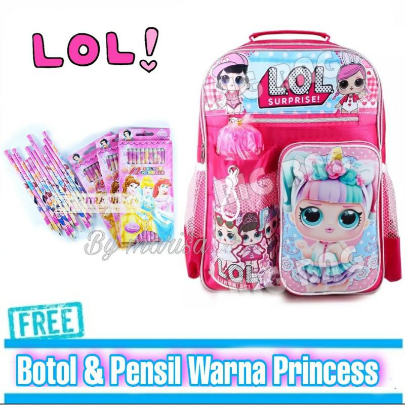 MARISA☆ Tas Anak Lol Premium Gratis Botol / Tas Lol / Tas Anak Sd tas Rangsel Anak Perempuan