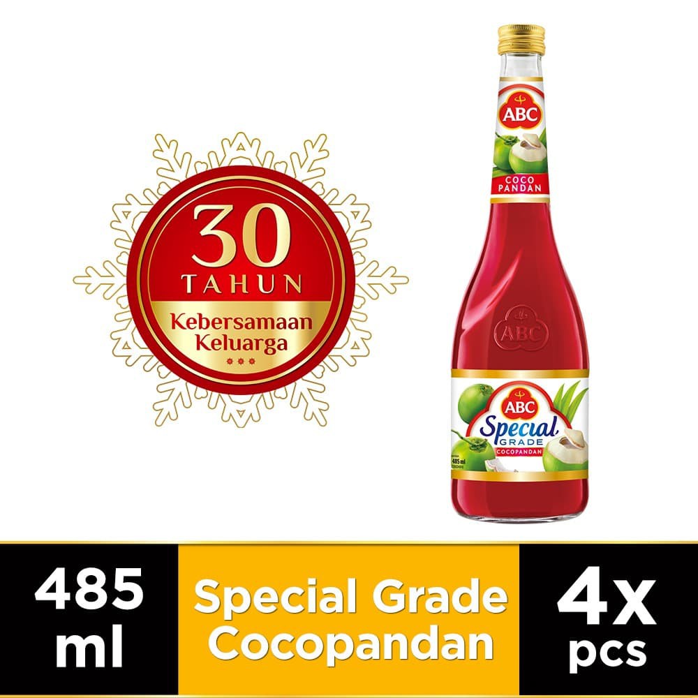 

PROMO ABC SIRUP SPECIAL GRADE COCOPANDAN 485 ML - MULTI PACK 4 PCS TERMURAH