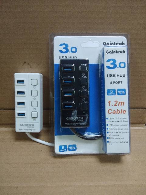 Gaintech USB Hub 4Port USB3.0 Super Speed With On/Off