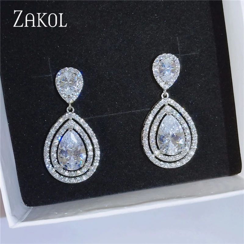 Premium zircon earring anting pernikahan