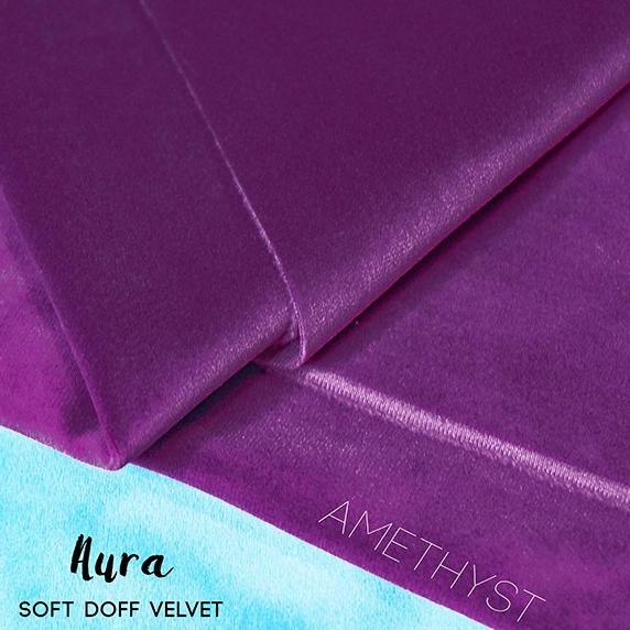 Best Produk] Aura Kain Sofa Kursi Velvet Baldu Lembut - Amethyst