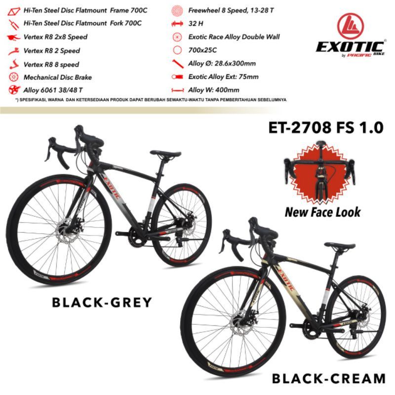 SEPEDA BALAP ROAD BIKE ET2708 FS 1.0 EXOTIC