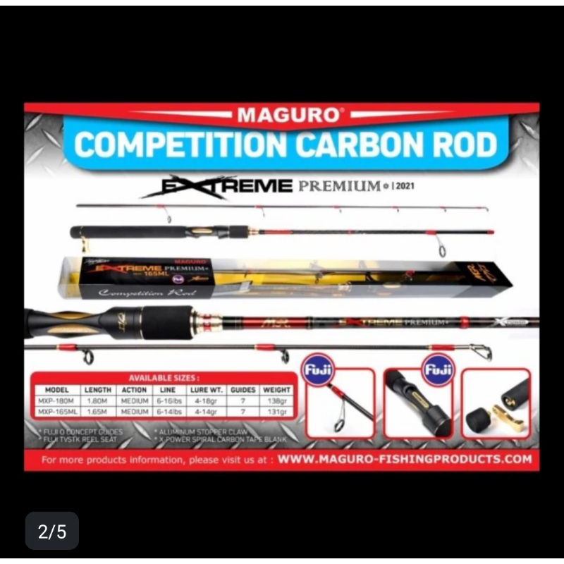 joran pancing  maguro extreme premium spining 165 180 keluaran 2021 buat galatama