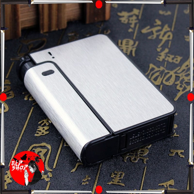 Firetric Kotak Rokok Fashion Bungkus Metal Case with Lighter Korek Api Slot