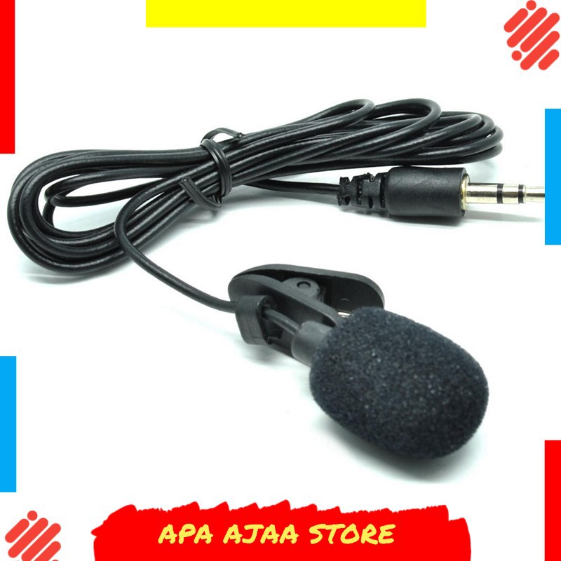 Terbaru ! 3.5mm Microphone with Clip for Smartphone / Laptop / Tablet - SR-503