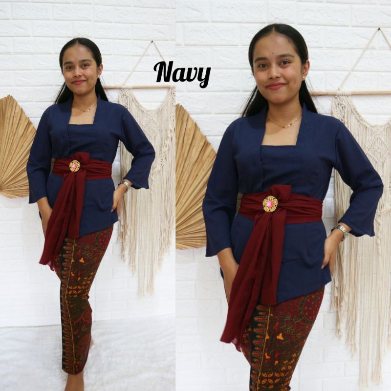 Kebaya Bali/Kebaya Bed Polos/Kebaya Moscrepe