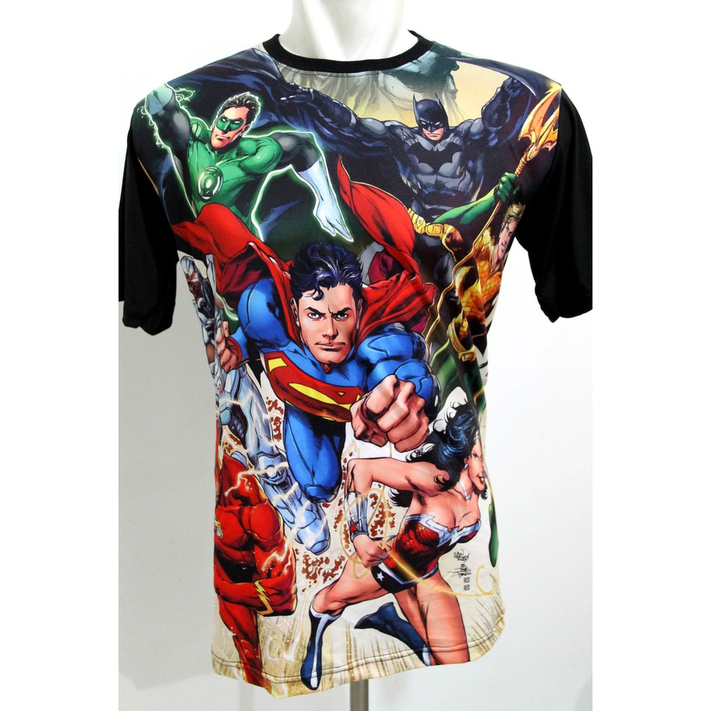 BAJU OLAHRAGA KAOS GYM SUPERMAN JUSTICE LEAGUE FITNESS FITNES LARI BATMAN COMPRESSION