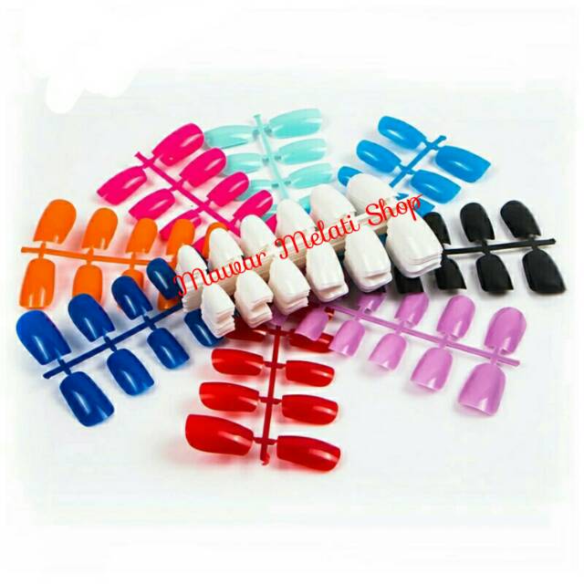 Kuku palsu polos 12pcs fake nail