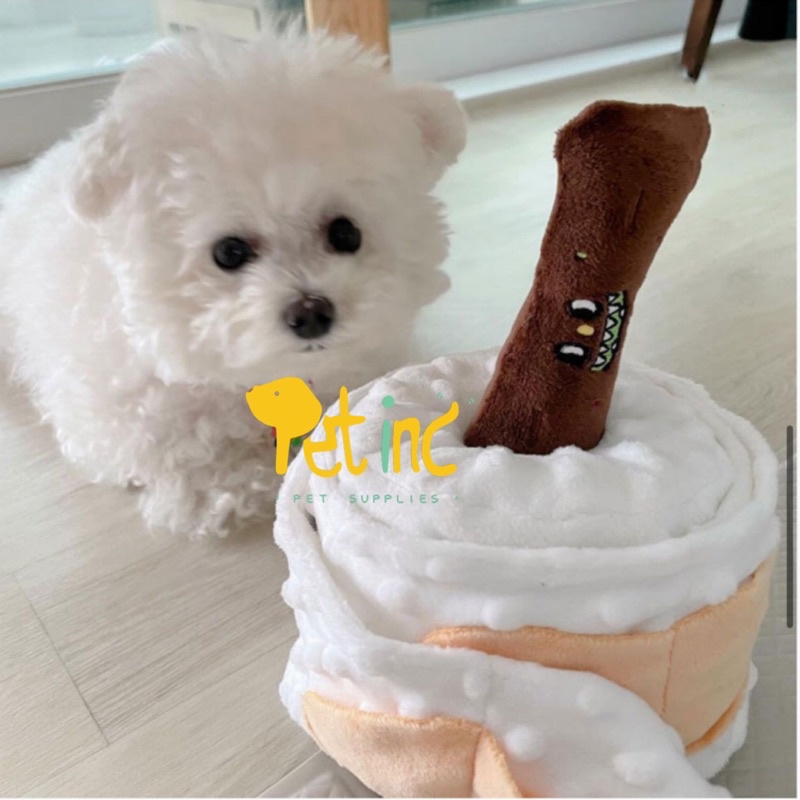 Korea toilet tissue hidden treats and squeaky toy