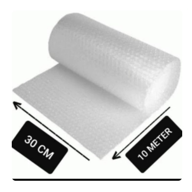 

JUAL BUBBLE WRAP ECER 30CM x 10M putih dan hitam