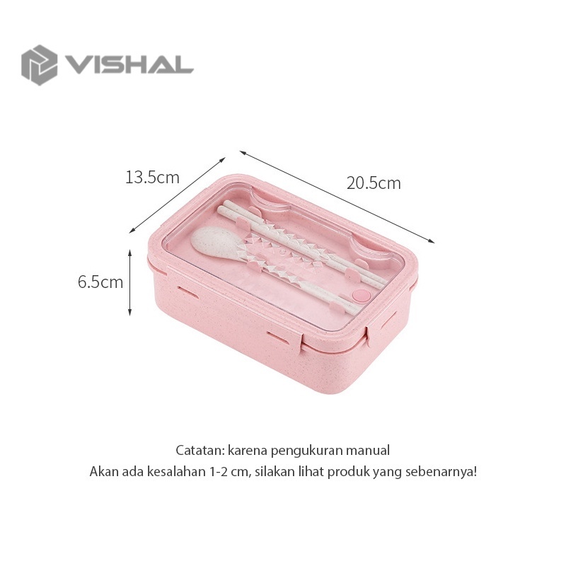 VISHAL Lunch Box Kotak Makanan Kotak Makan Tempat Makanan Lunch Box Anti Tumpah VS-55