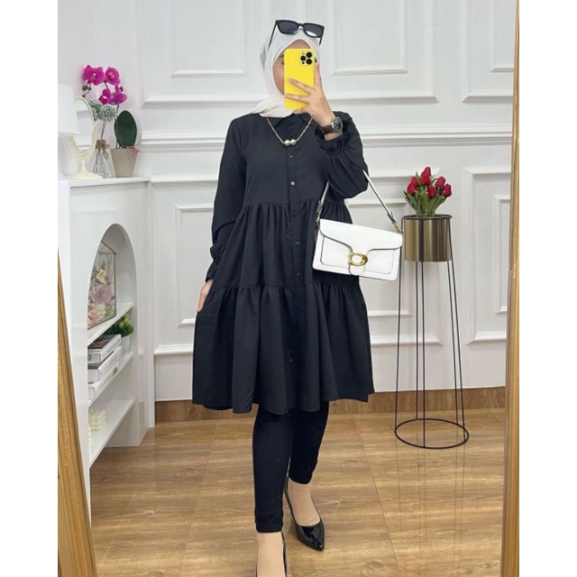 belva tunik, tunik import murah, tunik busui friendly, nursingwear, long tunik diskon, sale tunik me