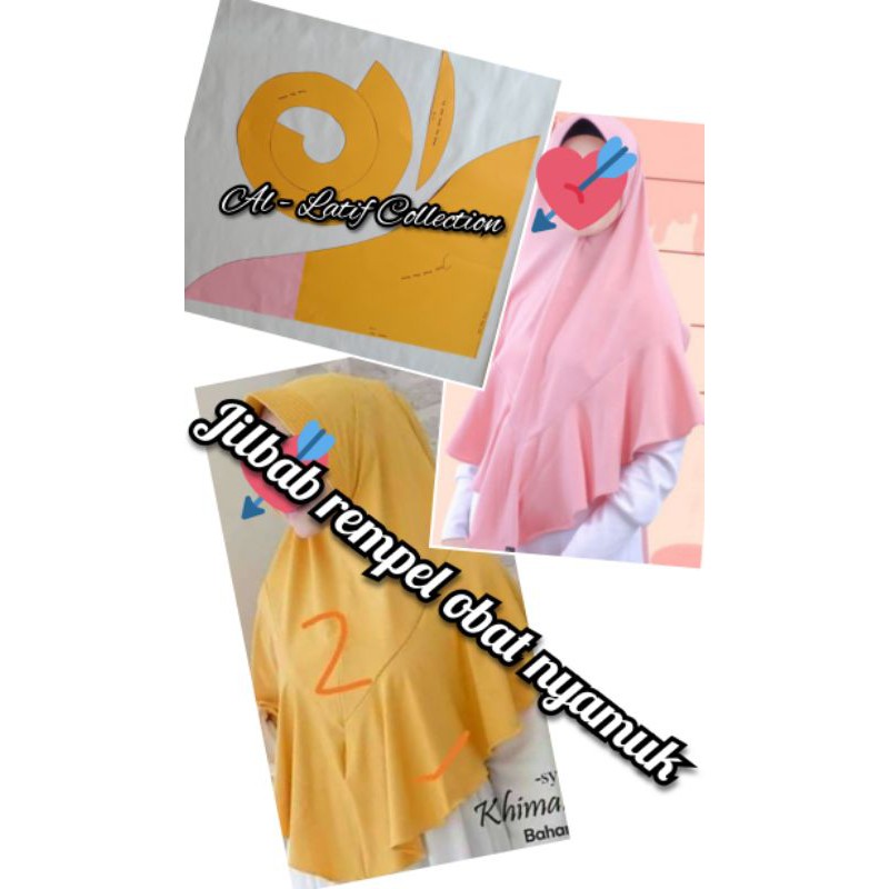 pola instan / pola jiplak jilbab rempel obat nyamuk