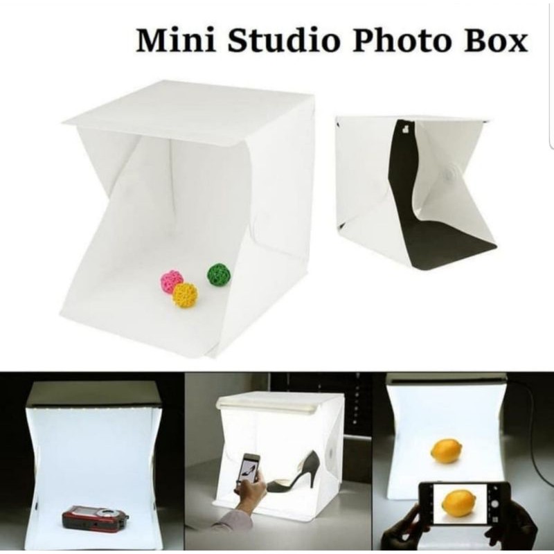 mini studio foto box portable Mini Photo Studio Box Folding Kotak Tempat Foto Portable with LED
