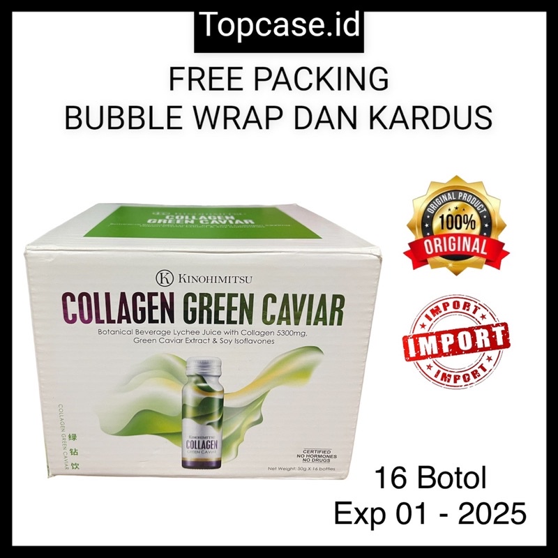 Kinohimitsu Collagen Green Caviar 16 botol