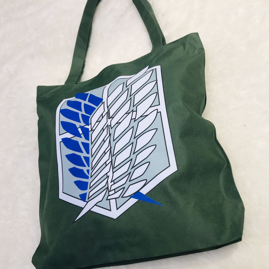 Totebag SNK Green Anime Manga Attack On Titan Premium Unisex