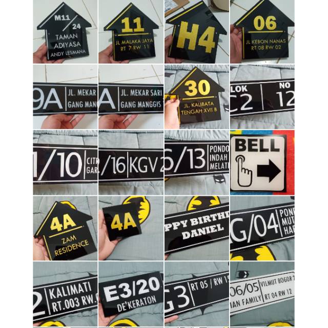 

CUSTOM NO RUMAH ACRYLIC
