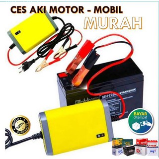 PROMO CAS AKI  MOBIL MOTOR  2A CHARGER ACCU 12 VOLT CES AKI  