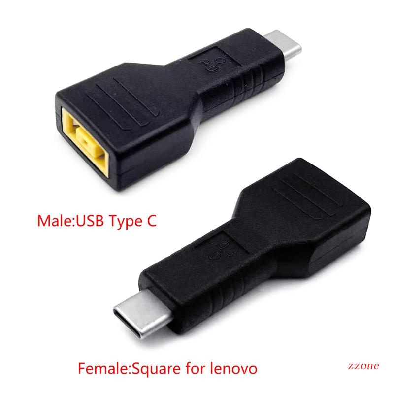 Zzz Adapter Konverter Charger Interface USB-C Male Ke Thinkpads 45W PD Square Plug