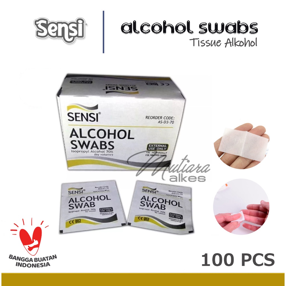 Alcohol Swab SENSI - Alkohol Swab Sensi - Tissue Alkohol isi 100lembar - 100% ORIGINAL