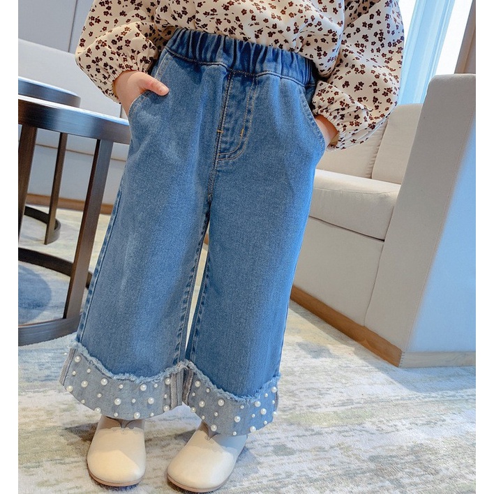 2-6thn | CELANA PANJANG DENIM JEANS ANAK KARET BAWAHAN PANTS PEREMPUAN SDK SB catalog