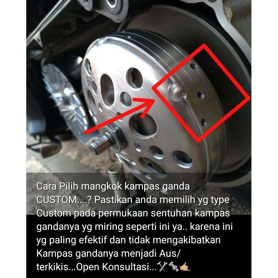 UPGRADE CVT Beat Fi Mangkok Kampas Ganda Beat Fi Honda Per CVT Racing Beat Original Honda Shopee Indonesia