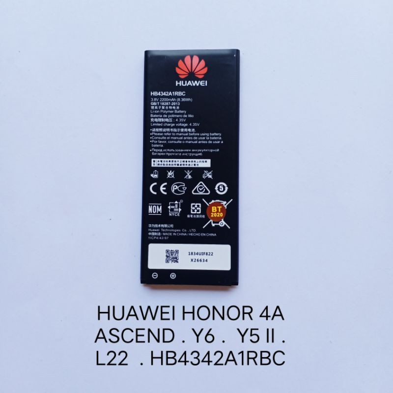 Baterai Honor 4A Ascend Y6 Y5 ll L22 HB4342A1RBC . Honor 3X G750 B199 HB476387RBC Batre Batray