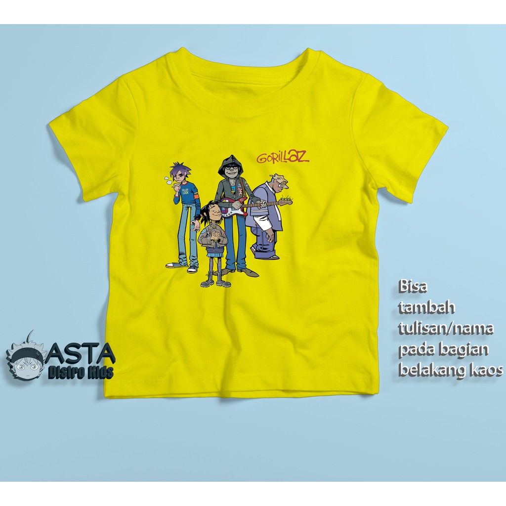 Tshirt Kaos Musik Anak Gorillaz