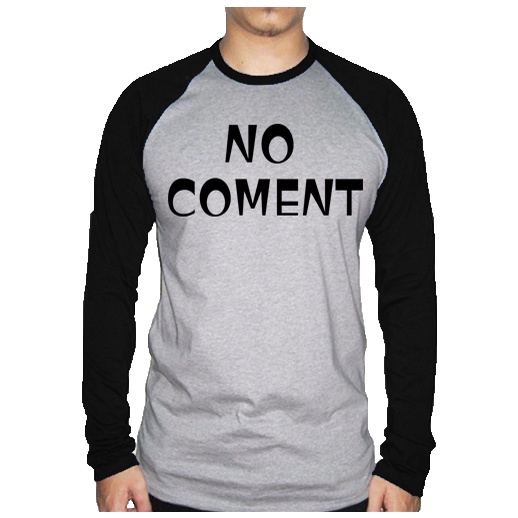 Kaos Lengan Panjang Pria/Wanita "No Comment"