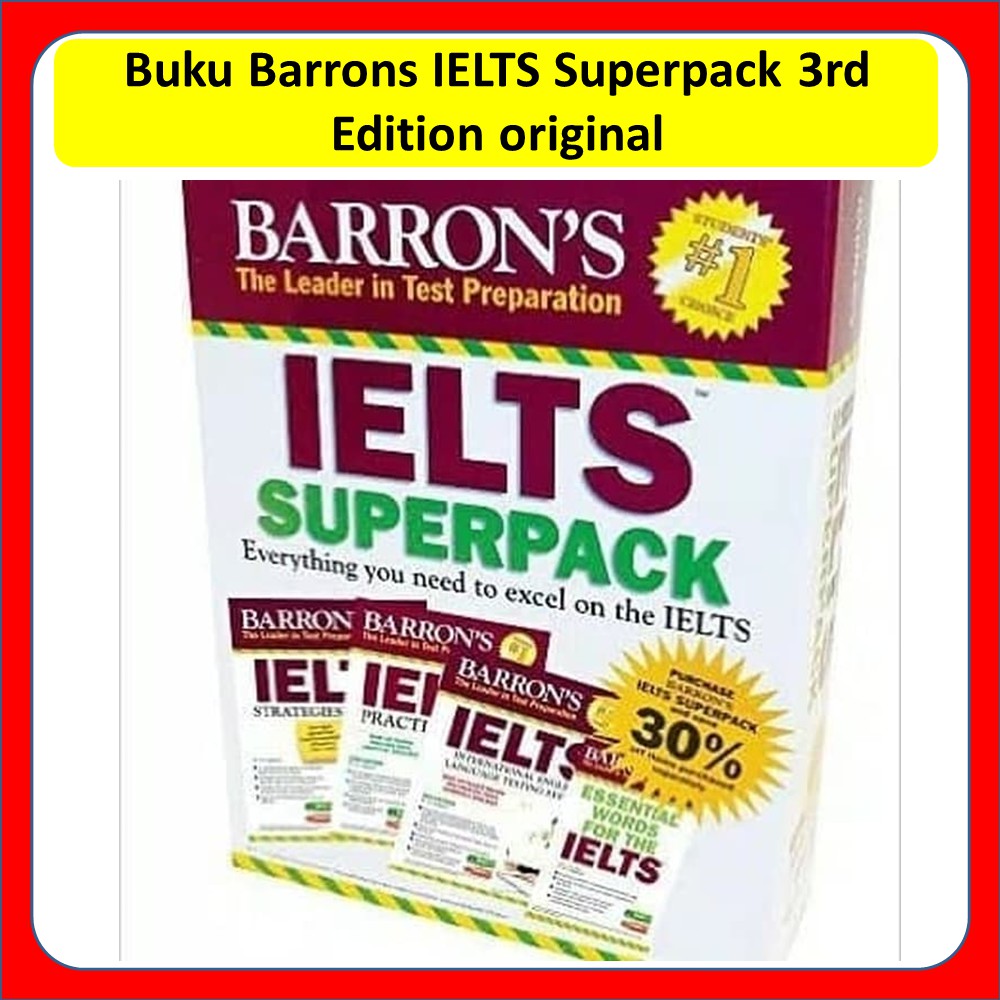 PREMIUM BUKU BARRONS IELTS SUPERPACK 3RD EDITION ORIGINAL