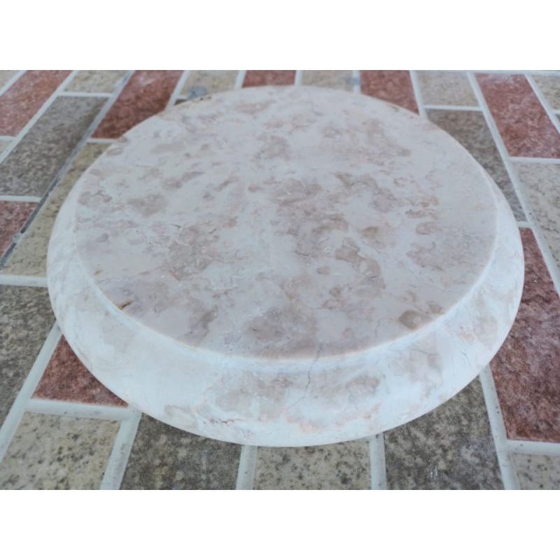 Asbak piring Batu Marmer Putih + ongkir area Jawa